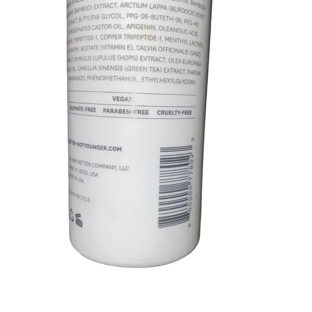 Better Not Younger Wake Up Call Volumizing Conditioner 8.4 oz. used 90% left